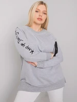 Lady's grey melange tunic oversize