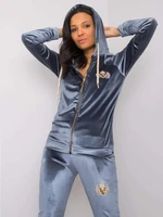 Blue velour set