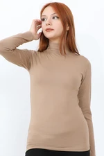 InStyle Long Sleeve Turtleneck Basic Body - Beige