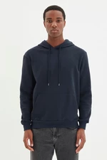 Trendyol Men's Navy Blue Hooded Regular Fit Sweatshirt