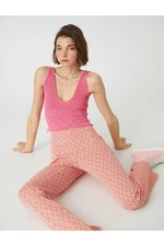Koton Crop Knit Athletic V-Neck