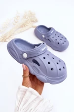 Kids foam slippers Crocs Blue Cloudy