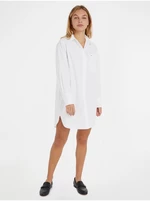 Bílé dámské košilové šaty Tommy Hilfiger - Dámské