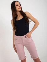 Light pink cotton shorts SUBLEVEL for leisure time