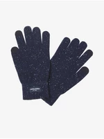 Dark blue men's brindle gloves Jack & Jones Cliff