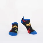 Black short women's socks with colored leaves