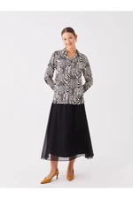 LC Waikiki Women's Plain Chiffon Skirt with Elastic Waist.