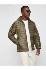 Koton Hooded Puffy Coat with Pocket Detail.