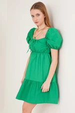 Bigdart 2351 Flared Poplin Dress - Green