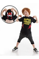 Denokids Super Power Boys T-shirt Capri Shorts Set