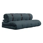 Sofa rozkładana z niebieskim obiciem Karup Design Buckle Up Petrol Blue