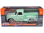 1966 GMC C1000 Fenderside Pickup Truck Light Green "Timeless Legends" Series 1/24 Diecast Model Car by Motormax