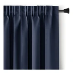 Ciemnoniebieska zaciemniająca zasłona termiczna 140x245 cm Pleat – Restilo
