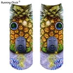 Running Chick Printing Socks Creative Fruit Pineapple 3d Socks Women Cn(origin) Polyester 90 (%)
