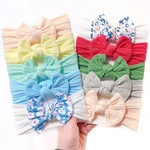 5pcs Baby Headbands New Colors Knit Bow Elastic Soft Newborn Headbands for Children Infant Kids Baby Girl Hair Accessories