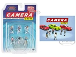 "Camera Crew" 6 piece Diecast Figure Set (5 Figures 1 camera) Limited Edition to 3600 pieces Worldwide for 1/64 Scale Models by American Diorama