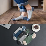 Summer And Spring Cotton Socks Colorful Fashion Men's Boat Socks Embroidery Shallow Sweat-absorbent Show Ankle Socks 5pairs/ lot