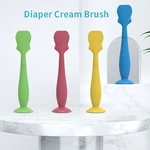 Baby Buttock Brush with Suction Cup Removable Silicone Baby Butts Paste Spatula for Baby Newborn Girls Boys Spatula G99C
