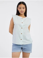 Light green linen blouse CAMAIEU - Women