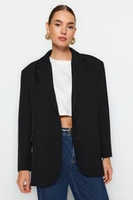 Trendyol Black Woven Extra Oversized Blazer Jacket