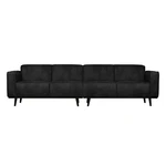 Czarna sofa z imitacji zamszu BePureHome Statement, 280 cm