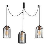 Czarna lampa wisząca z 3 kloszami Opviq lights Pamukkale