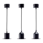 Zestaw 3 czarnych lamp wiszących EMKO Hat