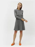 Vero MODA Nancy Grey Annealed Long Sleeve Sweater Dress