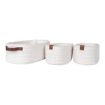 Tekstylne koszyki do łazienki zestaw 3 szt. 35x25x13 cm Jarana – House Nordic