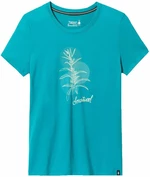 Smartwool Women’s Sage Plant Graphic Short Sleeve Tee Slim Fit Deep Lake M Outdoorové tričko