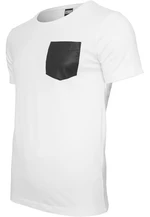 Kapesní tričko ze syntetické kůže wht/blk