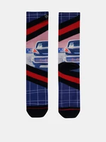 XPOOOS Men's Red-Blue Socks