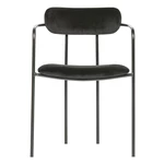 Czarne aksamitne krzesło Ivy – WOOOD