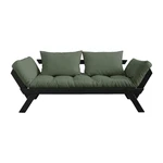 Sofa rozkładana z zielonym pokryciem Karup Design Bebop Black/Olive Green