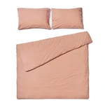 Jasnobrązowa pościel dwuosobowa z bawełny stonewashed Bonami Selection, 200x220 cm