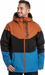 Meatfly Hoax Premium SNB & Ski Jacket Brown/Black/Blue 2XL Chaqueta de esquí