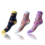 Bellinda 
CRAZY KIDS SOCKS 3x - Detské bláznivé ponožky 3 páry - žltá - ružová - zelená