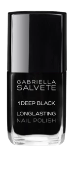 Gabriella Salvete Dlhotrvajúci lak na nechty s vysokým leskom 01 Deep Black 11 ml