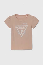 Tričko pre bábätko Guess oranžová farba