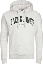 Jack&Jones Pánská mikina JJEJOSH Relaxed Fit 12236513 White Melange M