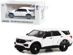 2022 Ford Police Interceptor Utility White "Hot Pursuit" "Hobby Exclusive" Series 1/64 Diecast Model Car by Greenlight