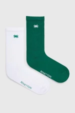 Ponožky United Colors of Benetton 2-pack zelená barva