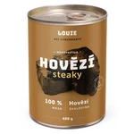 LOUIE Hovädzie steaky konzerva pre psov 400 g