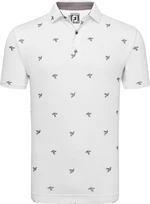 Footjoy Thistle Print Lisle Blanco XL Camiseta polo