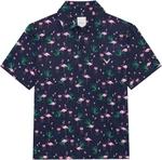 Callaway Boys All Over Flamingo Printed Polo Peacoat L