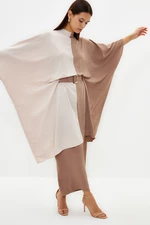 Trendyol Minka farebný blok s opaskom tunika-nohavice tkaný oblek