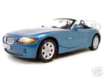 BMW Z4 Convertible Blue 1/18 Diecast Model Car by Motormax