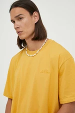 Tričko Les Deux pánske, žltá farba, jednofarebné, LDM101135
