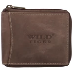 Pánska kožená peňaženka tmavohnedá - Wild Tiger Simon
