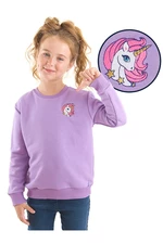 Denokids Unicorn Lilac Girls Kids Thick Cotton Sweatshirt.
